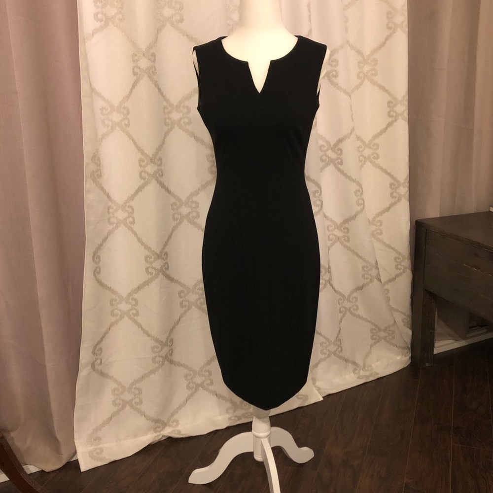 Calvin Klein classic black sheath dress - Picture 1 of 4